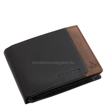 Portafoglio da uomo in confezione regalo nero-marrone GreenDeed SNH1021