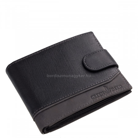Férfi pénztárca díszdobozban fekete-szürke GreenDeed REC1021/T