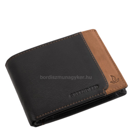 Pánska peňaženka v darčekovej krabičke čierno-hnedá GreenDeed SNH1021