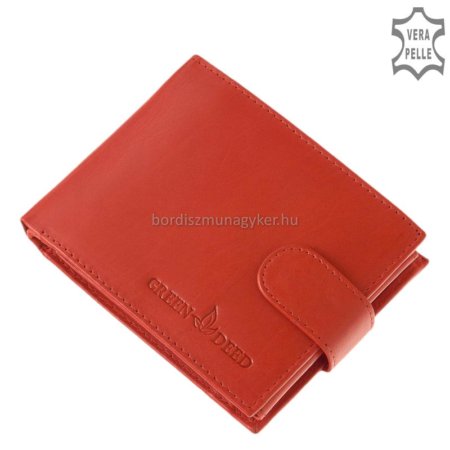 Мъжки портфейл в подаръчна кутия червен GreenDeed CVT1021 / T
