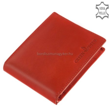 Moška denarnica z darilno škatlo rdeča GreenDeed CVT7411B