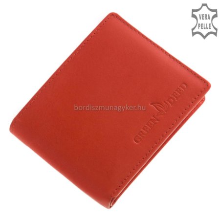 Pánská peněženka s dárkovým boxem červená GreenDeed CVT7411S