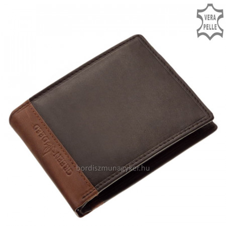 Férfi pénztárca díszdobozban sötétbarna-világosbarna GreenDeed SGV1021