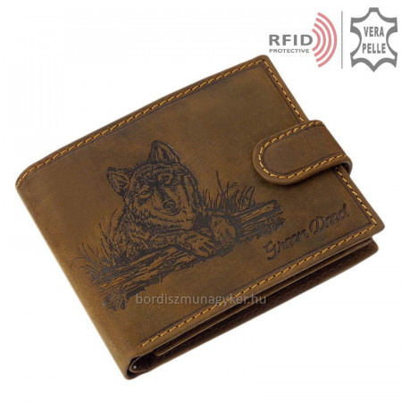 Men's wallet with wolf pattern UFA1027/T