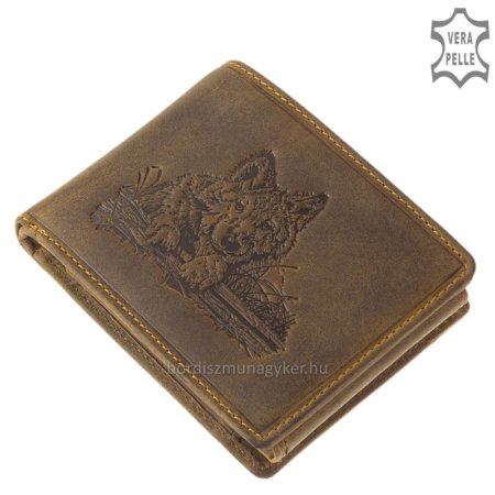 Men's wallet with wolf pattern WOLF1021