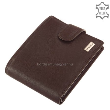 Men's wallet with metal logo brown La Scala RK9641 / T