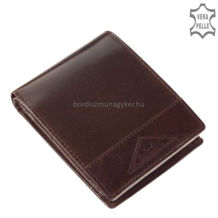 Portofel bărbătesc din piele lucioasă maro GreenDeed PH702