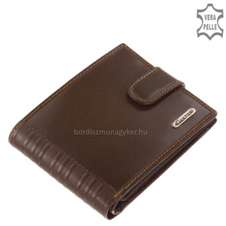 Moška denarnica iz sijajnega usnja rjave barve SIV1021 / T