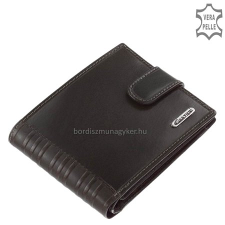 Pánska peňaženka z lesklej kože čiernej farby SIV1021 / T