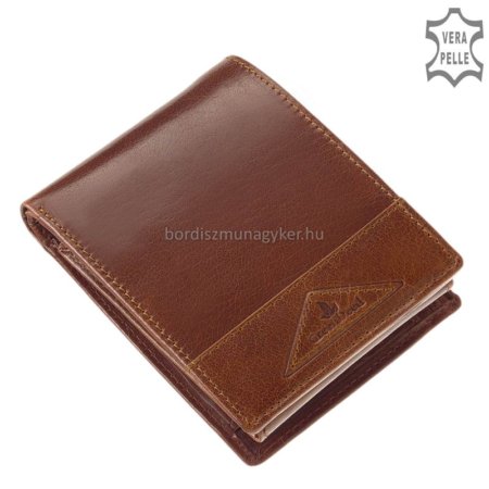 Pánska peňaženka z lesklej kože svetlo hnedej GreenDeed PH1021