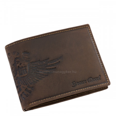 Pánská peněženka s motocyklovým vzorem hnědá RFID PIS1021