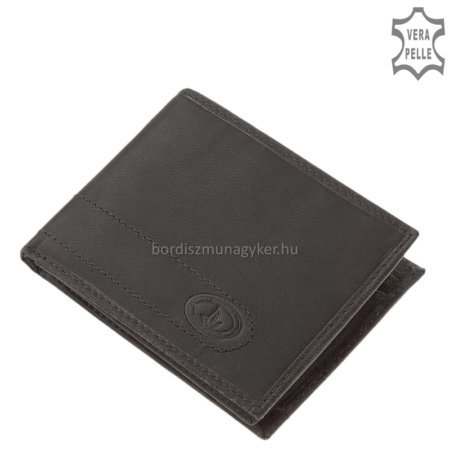 Men's wallet natural black leather GreenDeed CY09