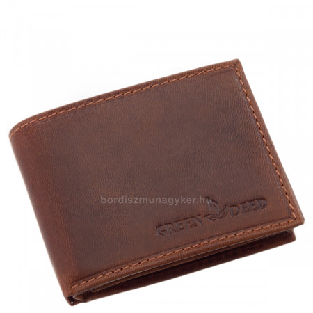 Men's wallet in small size with RFID protection brown GreenDeed DPB102