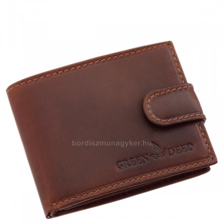 Férfi pénztárca kis méretben RFID védelemmel barna GreenDeed DPB102/T