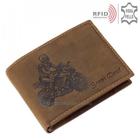 Men's wallet with sports motorcycle pattern TMO1021