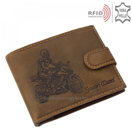 Herrenbrieftasche mit sportlichem Motorradmuster TMO1021/T