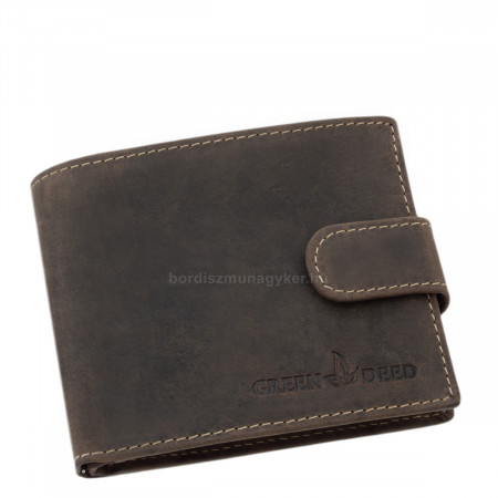 Moška usnjena lovska denarnica temno rjava GreenDeed MHN6002L/T