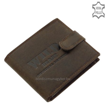 Herre tegnebog lavet af jagtskind WILD BEAST brun DVA08