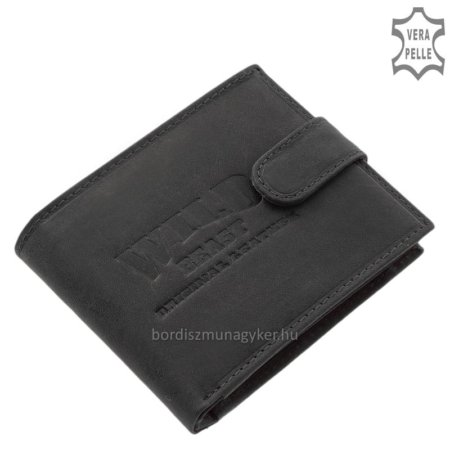 Pánska peňaženka z poľovníckej kože WILD BEAST čierna DVA11