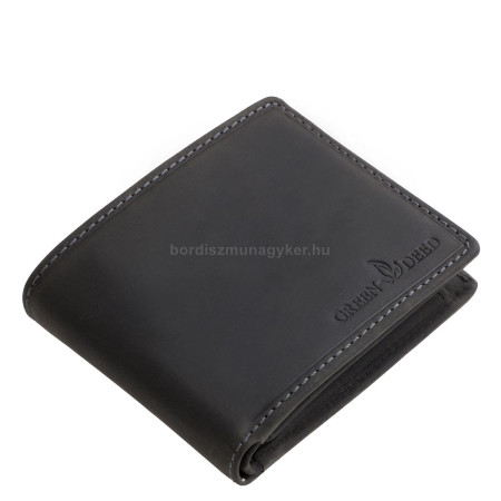 Мъжки портфейл естествена кожа черен GreenDeed GHD1021