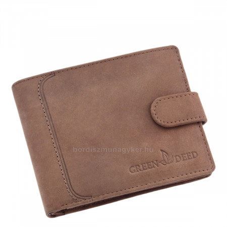 Herrepung i ægte læder mørkebrun GreenDeed TV09/T