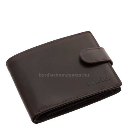 Férfi pénztárca valódi bőrből barna színű La Scala BMS1021/T
