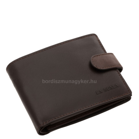 Men's wallet made of genuine leather, brown color La Scala BMS1027/T