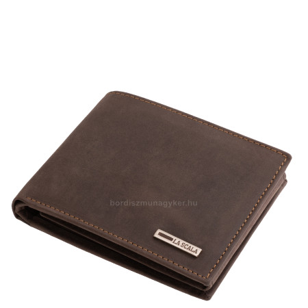 Portefeuille homme en cuir véritable, couleur marron La Scala SFH1021