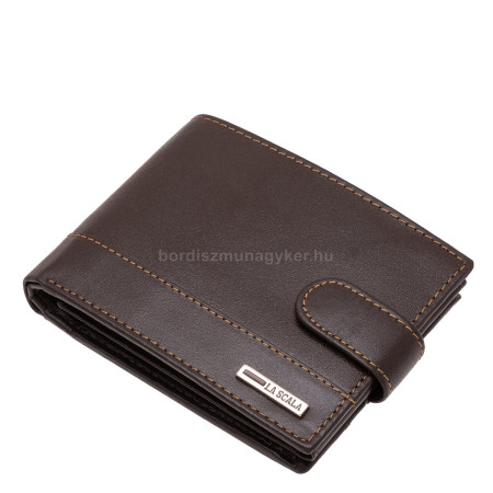 Férfi pénztárca valódi bőrből barna színű La Scala SFL1021/T