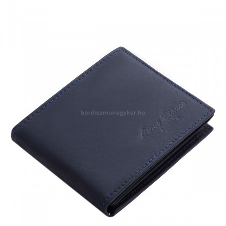 Heren portemonnee van echt leer Corvo Bianco MCB102 blauw