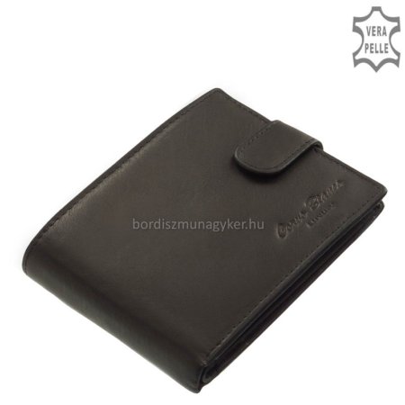 Moška denarnica iz pravega usnja Corvo Bianco MCB1027 / T črna