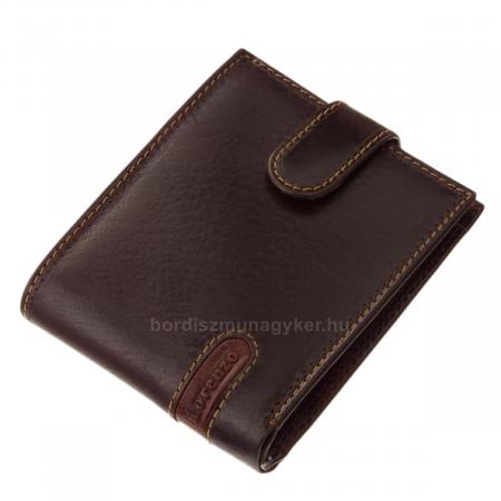 Herenportemonnee van echt leer in een bruine geschenkverpakking Lorenzo Menotti LOR1021/T