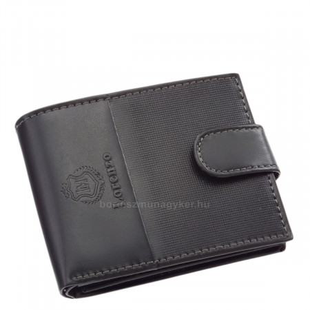 Pánská peněženka z pravé kůže v dárkovém balení černá Lorenzo Menotti AFP102/T