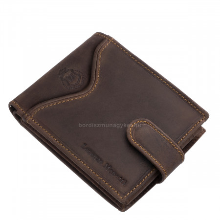 Men's wallet made of genuine leather in a gift box dark brown Lorenzo Menotti FLM1021/T