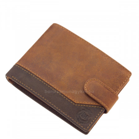 Men's wallet made of genuine leather in a gift box light brown Lorenzo Menotti AFL1021/T