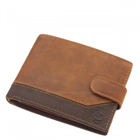 Moška denarnica iz pravega usnja v darilni škatli svetlo rjava Lorenzo Menotti AFL1027/T