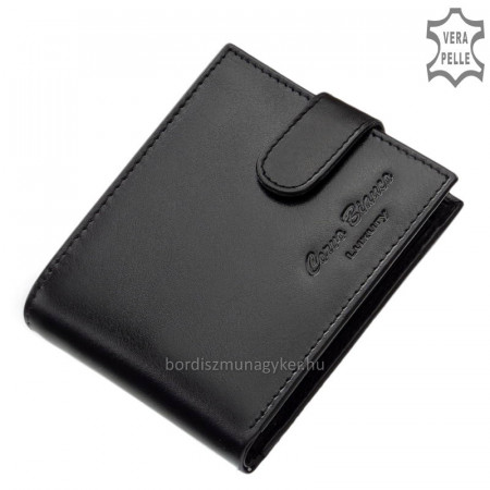 Moška denarnica iz pravega usnja črna Corvo Bianco Luxury COR09/T