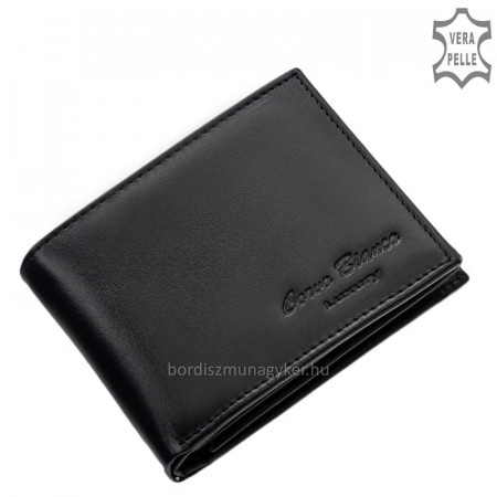 Férfi pénztárca valódi bőrből fekete Corvo Bianco Luxury COR1021
