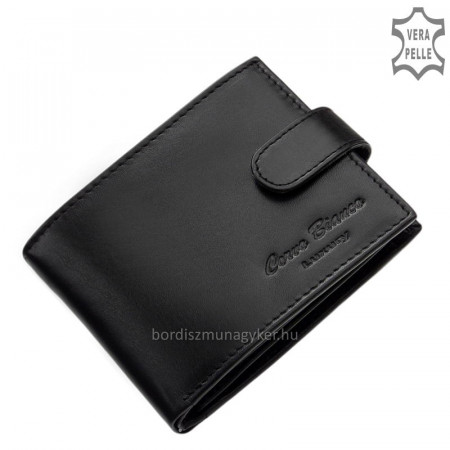 Herren Geldbörse aus echtem Leder schwarz Corvo Bianco Luxury COR1021/T