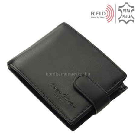 Férfi pénztárca valódi bőrből fekete RFID Corvo Bianco MUR1021/T