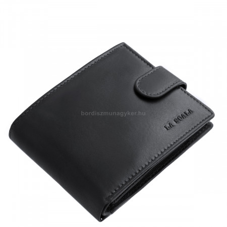 Men's wallet made of genuine leather in black color La Scala CVF1027/T