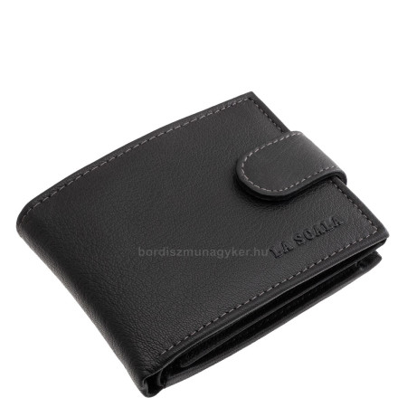 Férfi pénztárca valódi bőrből kisméretű La Scala DGD102/T fekete