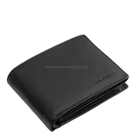 Férfi pénztárca valódi bőrből La Scala BNP1021 fekete