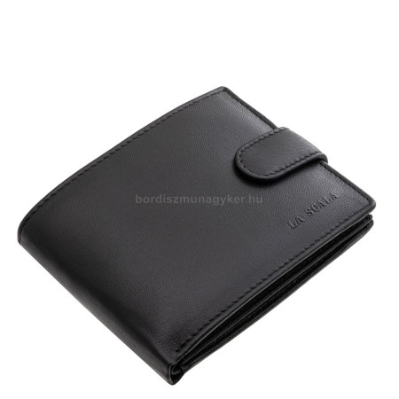 Férfi pénztárca valódi bőrből La Scala BNP1027/T fekete