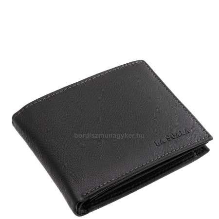 Men's wallet made of genuine leather La Scala DGD1021 black
