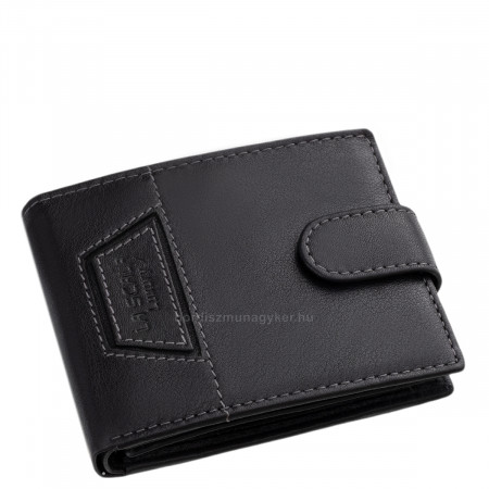 Moška denarnica iz pravega usnja La Scala Luxury LSL102/T črna