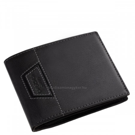 Men's wallet made of genuine leather La Scala Luxury LSL1021 black