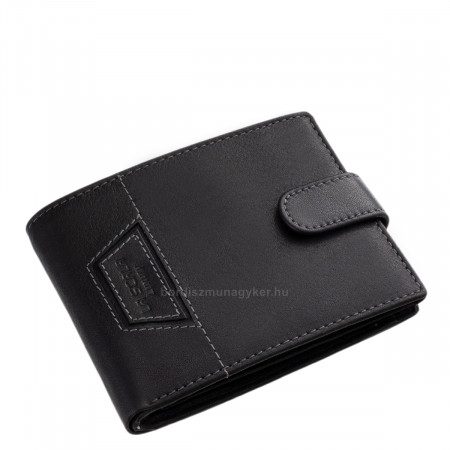 Moška denarnica iz pravega usnja La Scala Luxury LSL1021/T črna