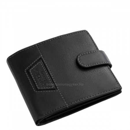 Moška denarnica iz pravega usnja La Scala Luxury LSL6002L/T črna