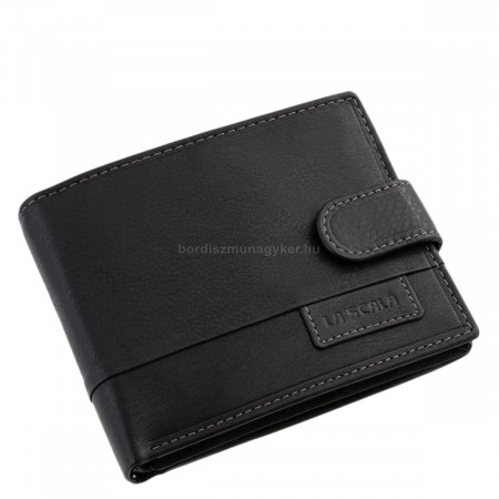 Pánska peňaženka z pravej kože La Scala SCA09/T čierna